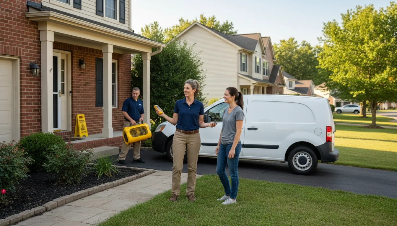 Residential water damage restoration in Cross Plains, TX
